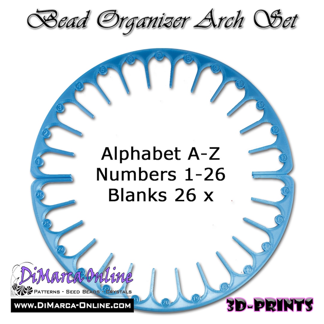 32 Cm Bead Organizer Arch SET (26 Slots) - Alphabet, Numbers or Blanks ...