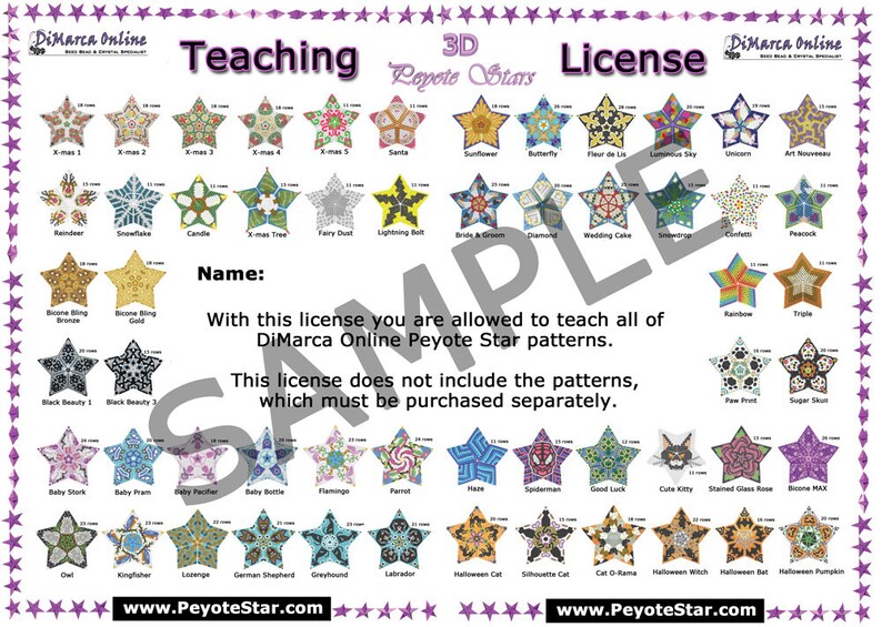 TEACHING LICENSE Peyote Stars DiMarca Online