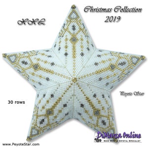 3D Peyote Star Beading Pattern CHRISTMAS COLLECTION 2019 XXL Star with Basic Instructions Tutorial