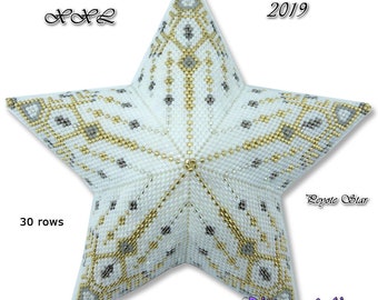 3D Peyote Star Beading Pattern CHRISTMAS COLLECTION 2019 XXL Star with Basic Instructions Tutorial