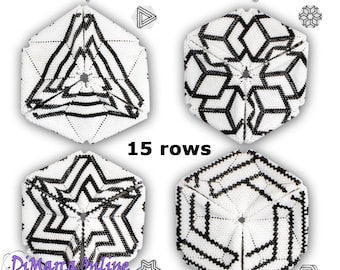 Tutorial 15 rows - 3D Kaleidocycle Beading Pattern/Tutorial IMPOSSIBLE with Basic Instructions - NEW Format