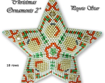 3D PEYOTE STAR Beading Pattern/Tutorial CHRISTMAS Ornament 2 Star + Basic Instructions