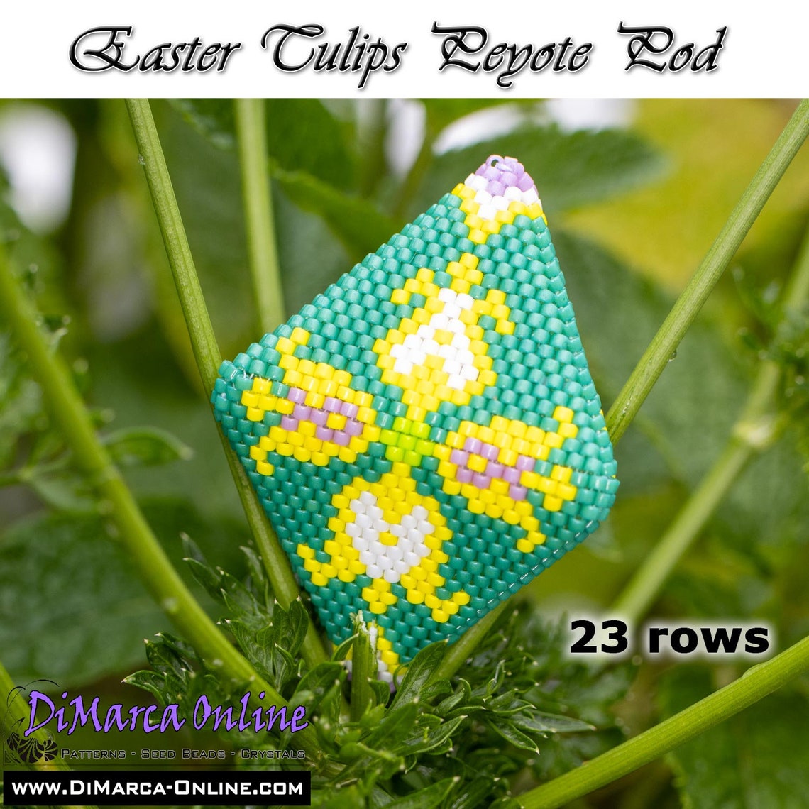 Tutorial 23 Rows - 3D Peyote Pod Beading Pattern EASTER TULIPS With ...
