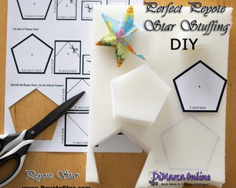 Perfeito 3D Peyote STAR Foam STUFFING DIY - com instruções de corte