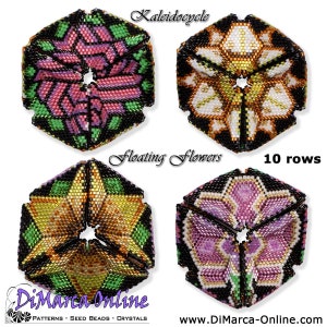 Tutorial 10 rows - 3D Kaleidocycle Beading Pattern/Tutorial FLOATING FLOWERS with Basic Instructions - NEW Format
