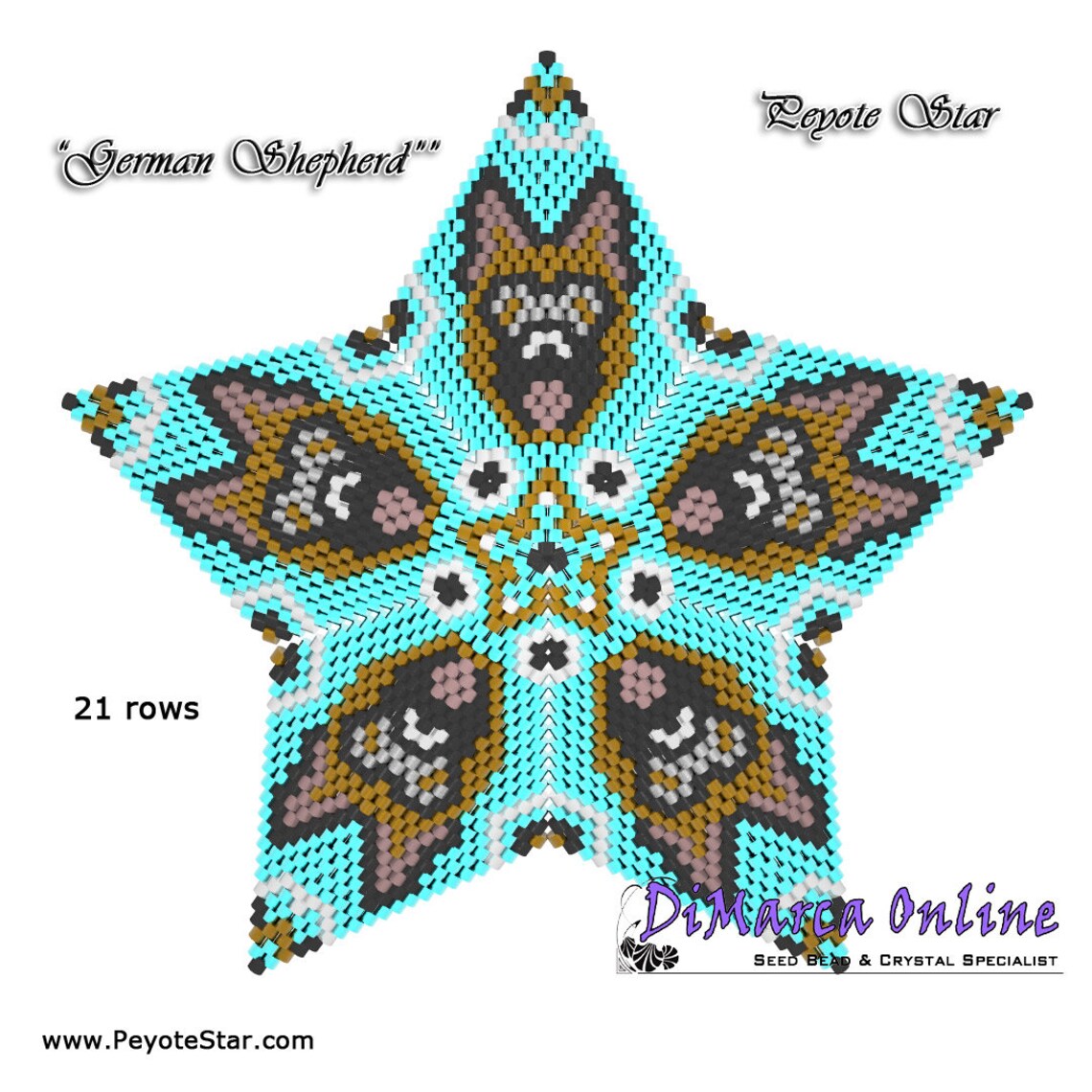 3D PEYOTE STAR Beading Pattern/tutorial DOGS All Stars Basic Etsy
