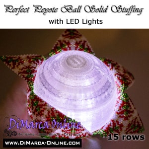 Perfect 3D Peyote Ball SOLID Stuffing KIT - 15 rows with LED lights