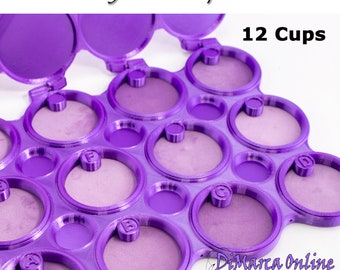 Bead Organizer CUPS CONNECTED - 12 Cups - Alphabet, Numbers or Blanks with Lid