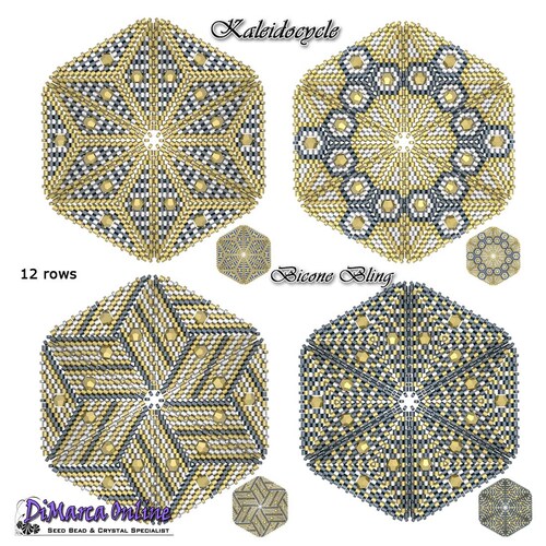 3D KALEIDOCYCLE Beading Pattern/tutorial BICONE BLING With Etsy