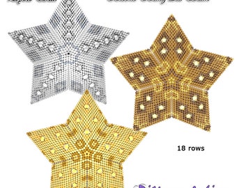 3D PEYOTE STAR Beading Pattern/Tutorial BICONE Bling All Stars + Basic Instructions