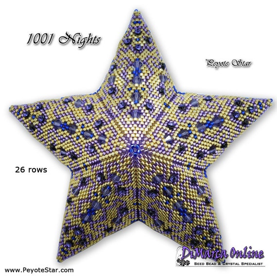 3D Peyote Star Beading Pattern ARABIAN NIGHTS ALL Stars with -  Portugal