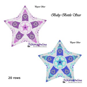 3D PEYOTE STAR Beading Pattern/Tutorial Baby BOTTLE + Basic Instructions