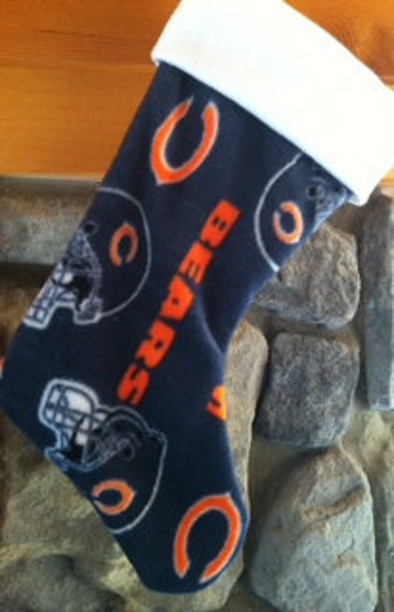 Chicago Bears Christmas Stocking with Name Embroidered Etsy