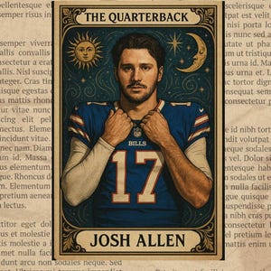 Josh Allen Vinyl Sticker Buffalo Bills