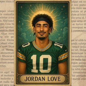 Adesivi in vinile Jordan Love Green Bay Packers
