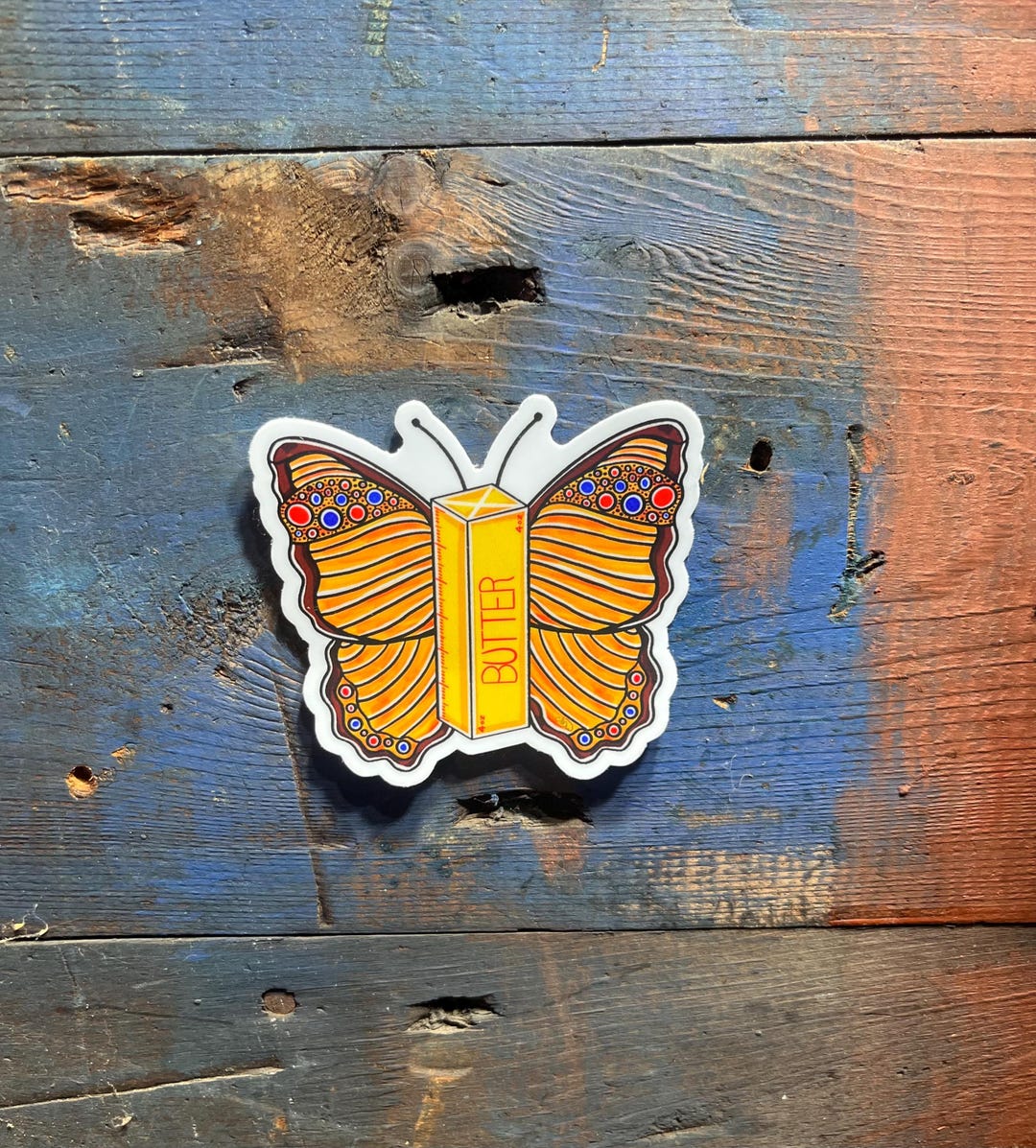 Butterfly Side Sticker Butterfly Sticker - Etsy