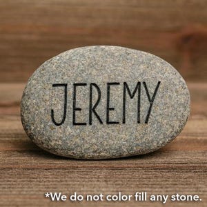 3.5" Engraved River Rock