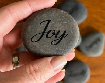 2” Engraved Stones - Personalized Keepsake