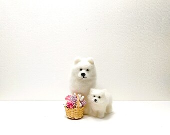 Samoyed Dog and Pup   Happy Mother's Day