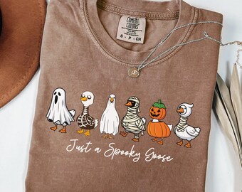 Just a Spooky Goose PNG, Spooky Season Shirt, Spooky Goose Halloween PNG, Funny Skeleton Goose Png, Funny Halloween Shirt, Instant Download