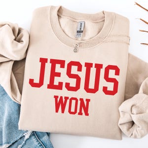 Jesus won SVG PNG, christlicher Entwurf, Jesus Shirt, christliches religiöses Shirt, Bibel-Vers-Shirt, christliches Shirt, christliches SweatshirtSvg Cricut Bild 8