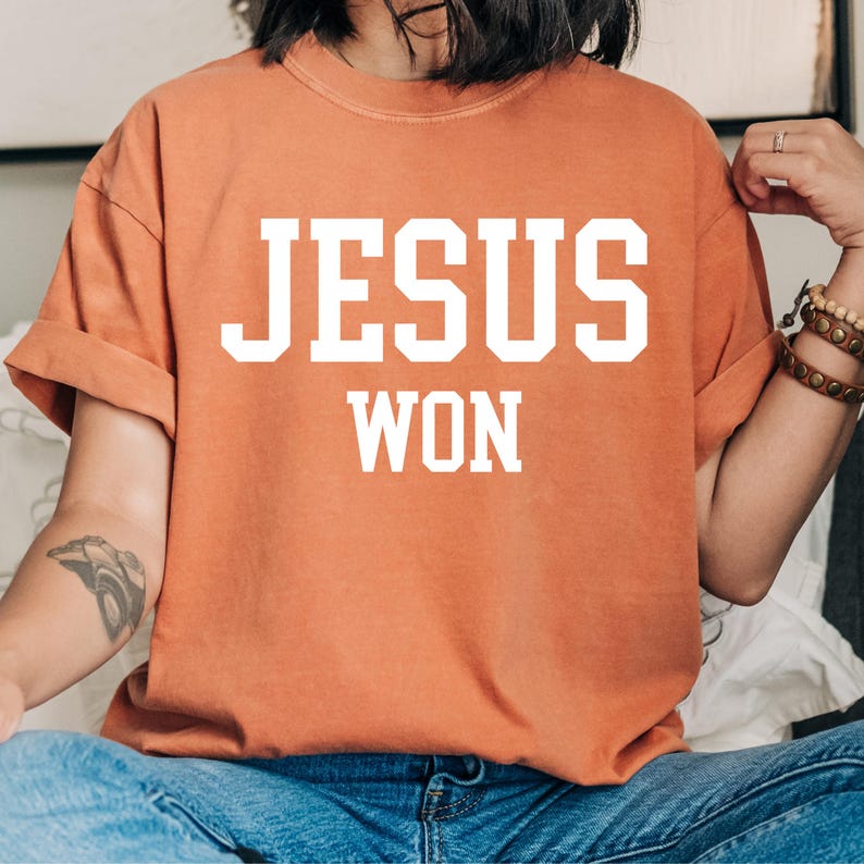 Jesus won SVG PNG, christlicher Entwurf, Jesus Shirt, christliches religiöses Shirt, Bibel-Vers-Shirt, christliches Shirt, christliches SweatshirtSvg Cricut Bild 10