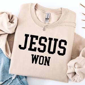 Jesus won SVG PNG, christlicher Entwurf, Jesus Shirt, christliches religiöses Shirt, Bibel-Vers-Shirt, christliches Shirt, christliches SweatshirtSvg Cricut Bild 7