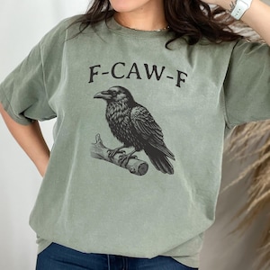 F-Caw-F Crow T-Shirt Unisex - 100% Baumwolle Mit Lustigem Krähen-Design