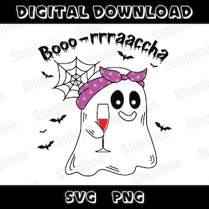 Boo Rracha Halloween Ghost PNG, Borracha Ghost Svg, Latino Halloween Svg, Mexican, Spanish Halloween Png, Drunk Ghost Svg, Sublimation PNG