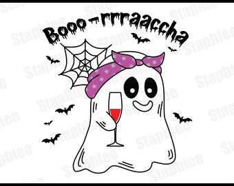 Boo Rracha Halloween Ghost PNG, Borracha Ghost Svg, Latino Halloween Svg, Mexican, Spanish Halloween Png, Drunk Ghost Svg, Sublimation PNG