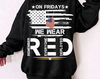 Red Friday Remember Everyone Deployed SVG PNG, On Friday We Wear Red, American Flag, 4th of July Svg, Military Supportive Png, Freedom Svg
