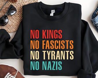 We The People No Kings In America SVG PNG, Protest Democracy Svg, Anti-MAGA Png, Patriotic Political Png, American Democracy Svg Cricut