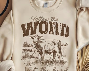 Follow The Word Not The Herd SVG, Isaiah 8:11-13, Castles Png, Sublimation Design, Christian Country Svg, Western Cowboy PNG, Christian Svg