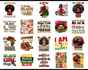 20+ Black History Month PNG Bundle, Juneteenth Png Bundle, Black People, Black History Png, BLM Png, African American Png, Black Girl Magic
