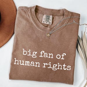 Big Fan Of Human Rights SVG PNG, Equality Shirt, Social Justice Shirt, Political Protest Tee, Activist Svg, Immigrant Rights Social Justice image 1