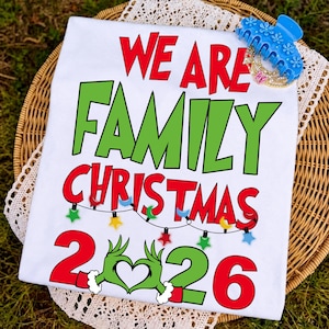 Somos Familia Navidad 2026 SVG PNG, Pijama Familia Feliz Navidad 2026 SVG, Camiseta de Pijama Navideño a Juego, Sublimación PNG SVG Cricut