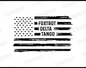 Foxtrot Delta Tango SVG PNG, Anti-Trump Png, Not Subtle Anti-Trump Svg, Resist & Persist Republican Usa Flag Png, FDT Svg, Democratic Gift