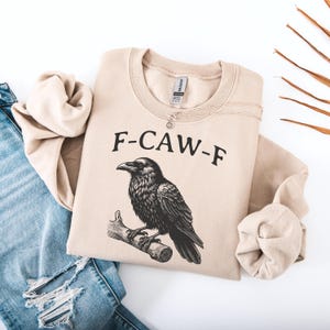 F Caw F T-Shirt - Lustiges Krähen Design V-Ausschnitt Unisex