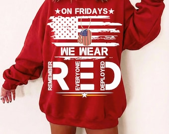 On Friday We Wear Red SVG PNG, Remember Everyone Deployed, US Veteran, Red Friday Veterans Shirt, Red Friday Usa Military Flag Svg Cricut