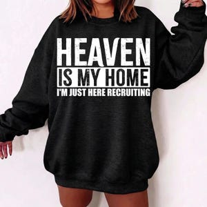 Tazza In Ceramica 325 Ml 'Heaven Is My Home I'm Just Here Recruiting' - Regalo Cristiano Divertente Per Donne, Uomini E Pastori