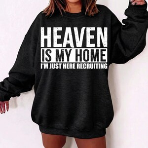 Tazza In Ceramica 325 Ml 'Heaven Is My Home I'm Just Here Recruiting' - Regalo Cristiano Divertente Per Donne, Uomini E Pastori