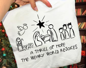 A Thrill of Hope Nativity SVG PNG, Christmas Hope Svg, Jesus Svg, Nativity Scene Svg, Nativity Scene Svg