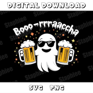 Boo Rracha Halloween Ghost PNG, Borracha Ghost Svg, Latino Halloween Svg, Mexican, Spanish Halloween Png, Drunk Ghost Svg, Sublimation PNG