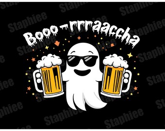 Boo Rracha Halloween Ghost PNG, Borracha Ghost Svg, Latino Halloween Svg, Mexican, Spanish Halloween Png, Drunk Ghost Svg, Sublimation PNG