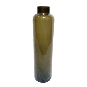 Michael Bang Holmegaard Vase, Grey Cased Glass, Danish Modern 1960s, Scandinavian Art Glass, Tall Vintage Opaline Vase Denmark