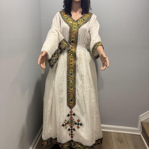 Ethiopian Dress | Habesha Dress | Eritrean Dress | Handmade in Ethiopia |Ethiopian| Eritrean| Buna Kemis| Coffee Dress| Gift| Habesha| Kemis