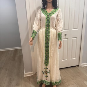 Ethiopian Dress | Habesha Dress | Eritrean Dress | 100% Handmade in Ethiopia |Traditional Zuria Ethiopian Eritrean Menen Kemis| Traditional