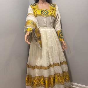 Ethiopian Dress | Habesha Dress | Eritrean Dress | 100% Handmade in Ethiopia |Traditional Zuria Ethiopian Eritrean Menen Kemis