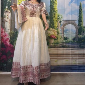 Ethiopian Dress | Habesha Dress | Eritrean Dress | 100% Handmade in Ethiopia |Traditional Zuria Ethiopian Eritrean Menen Kemis