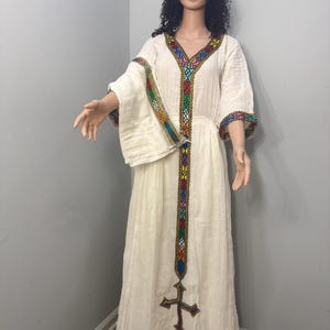 Ethiopian Dress | Habesha Dress | Eritrean Dress | 100% Handmade in Ethiopia |Traditional Zuria Ethiopian Eritrean Menen Kemis